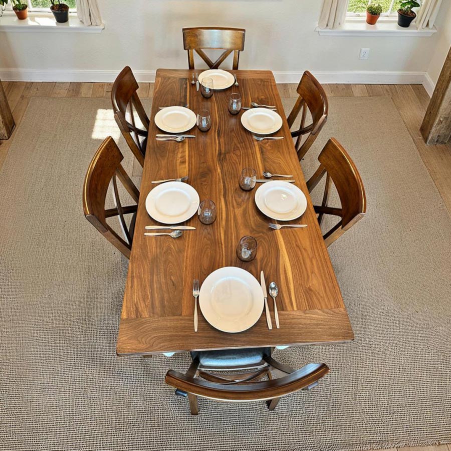 farm table with place settings primary