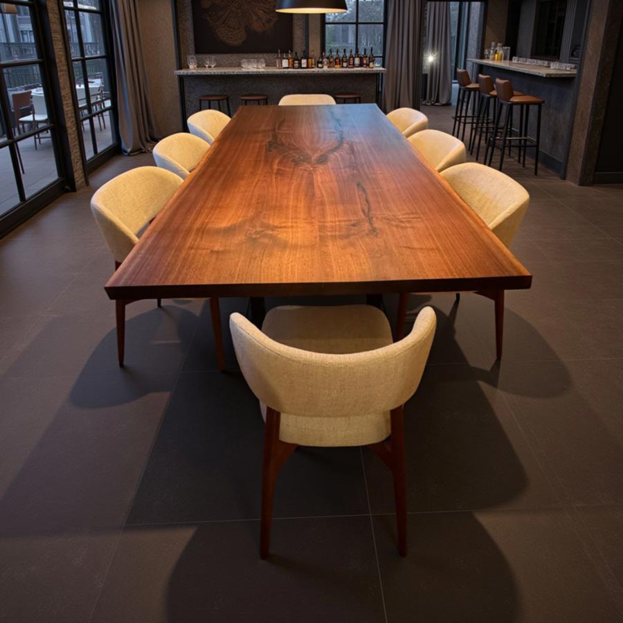 Portsmouth Book Matched Live Edge Table